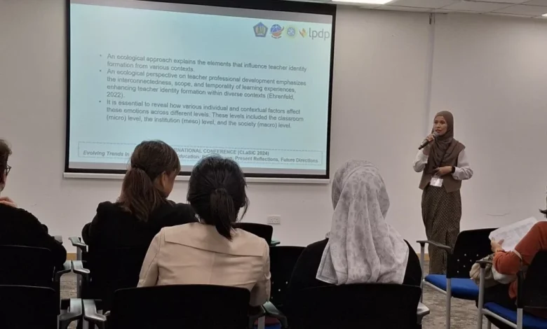 UNAIR Student Presents Research on Teacher Professional Identity at International Conference - AppliedHE