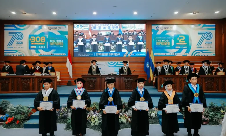 Rector of UNAIR Highlights Newly Inaugurated Professors as Key Sources of University Strength - AppliedHE