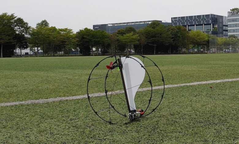 Energy-Efficient Dual-Mode Robot ATOM Flies and Rolls Using Just Two Actuators - AppliedHE Energy-Efficient Dual-Mode Robot ATOM Flies and Rolls Using Just Two Actuators - AppliedHE