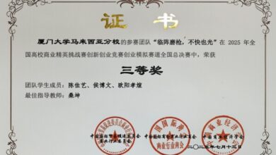 XMUM Students Achieve National Third Prize in China's University Business Elite Challenge 2025 - AppliedHE