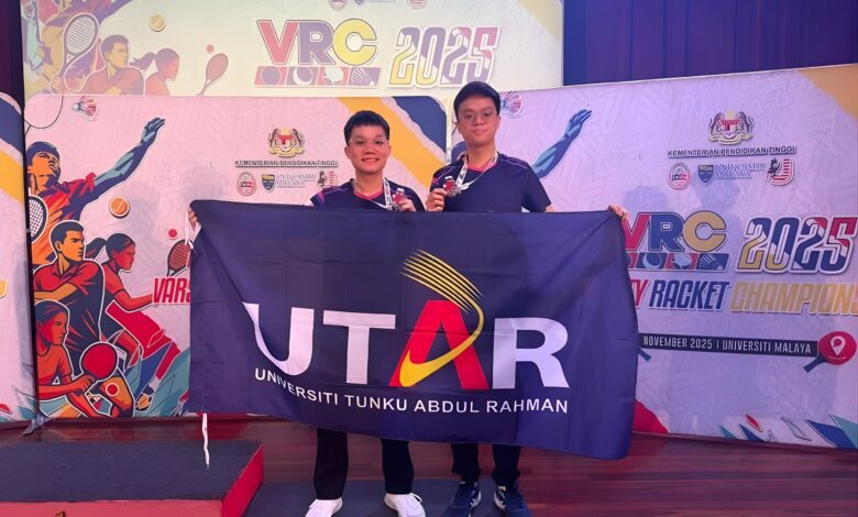 UTAR's Duo Wins Bronze Medal in Men's Doubles at Varsity Racquet Championship 2025 - AppliedHE
