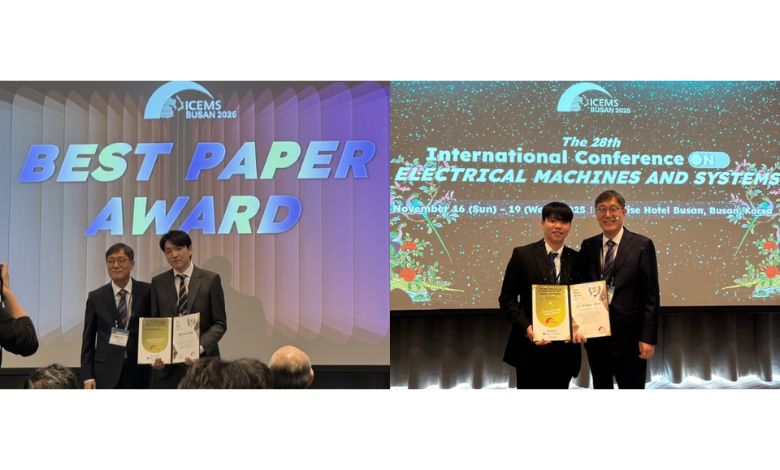 Professor Lee Byoung Kuk's Research Team Wins 1st Best Paper Award at ICEMS 2025 - Sungkyunkwan University - AppliedHE Professor Lee Byoung Kuk's Research Team Wins 1st Best Paper Award at ICEMS 2025 - Sungkyunkwan University - AppliedHE