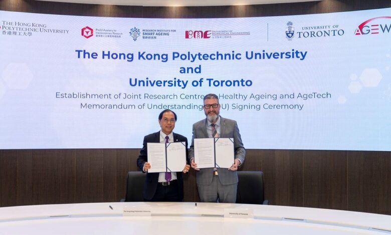 PolyU and University of Toronto Unite for Joint Research Centre on Smart Ageing Solutions - AppliedHE