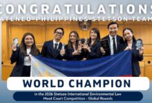 Ateneo Law School Clinches First Title at the Stetson International Environmental Moot Court Championship - AppliedHE